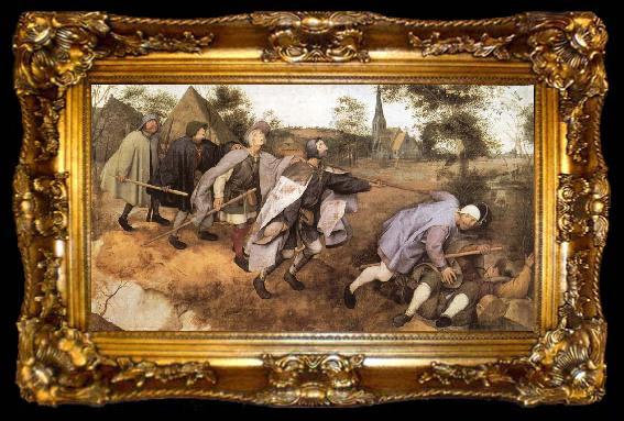 framed  Pieter Bruegel The blind leads the blind persons, ta009-2